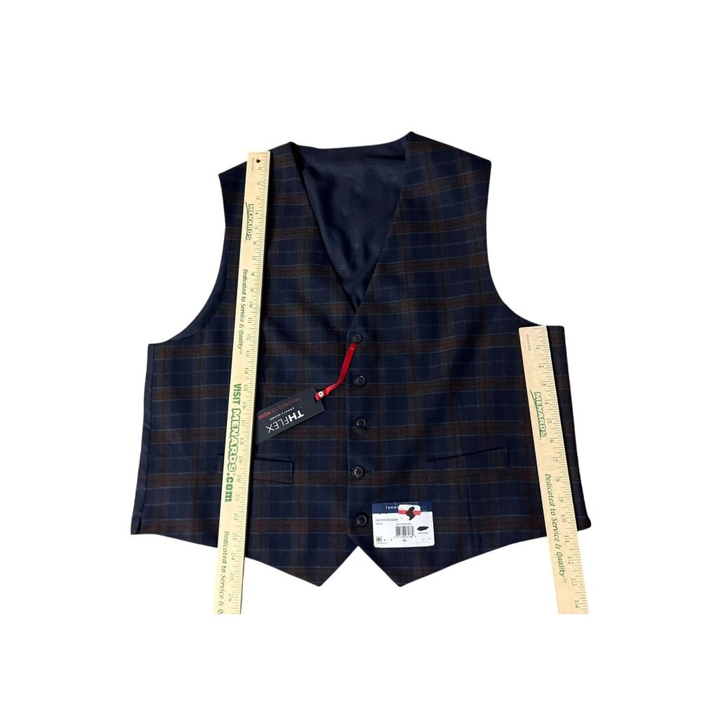 Tommy Hilfiger Hayes Vest Men XL NEW Navy/Burgundy *One Small Spot on Back - Picture 10 of 16